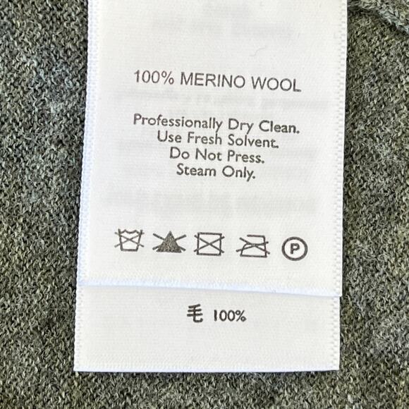 Eddie Bauer 100% Merino Wool Cardigan Sz S Women’s V Neck Sweater Brass Green - Picture 6 of 10